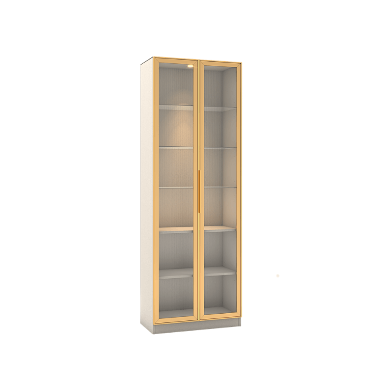 ตู้โชว์กระจก WISDOM DESIGN FURNITURE รุ่น GS-802 80 ซม. สีขาว/โกลด์